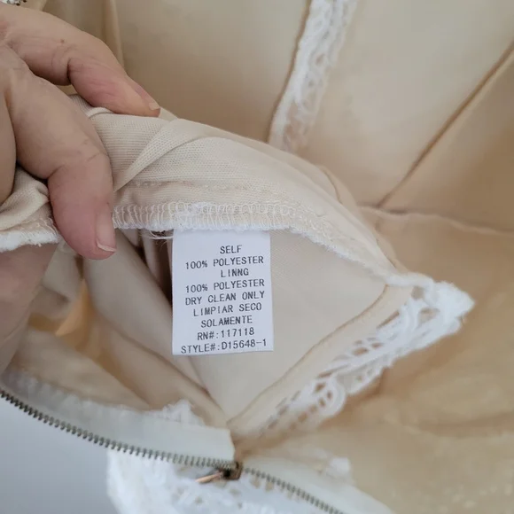 Soieblu Lace Dress Cream Sz M - Picture 8 of 10